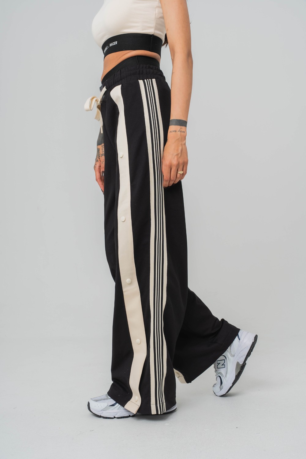 Urban Stripe Şerit ve Trok Detaylı Baggy Kadın Eşofman Alt