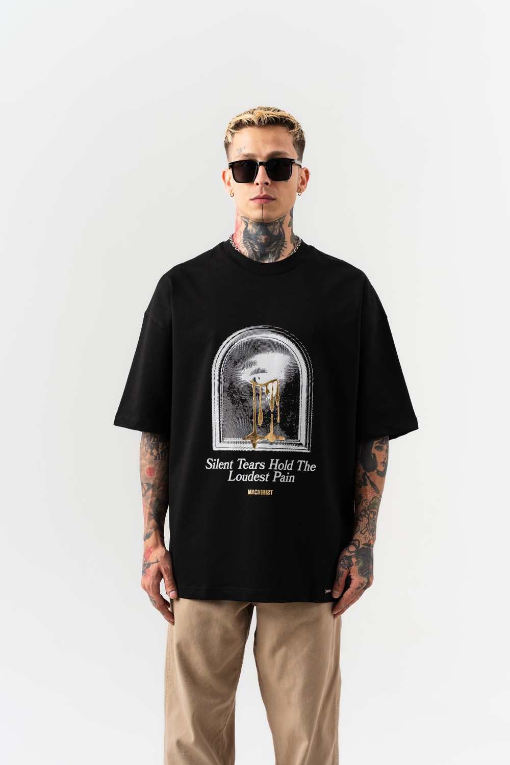 Goldtear Kabartma Baskı Oversize T-shirt
