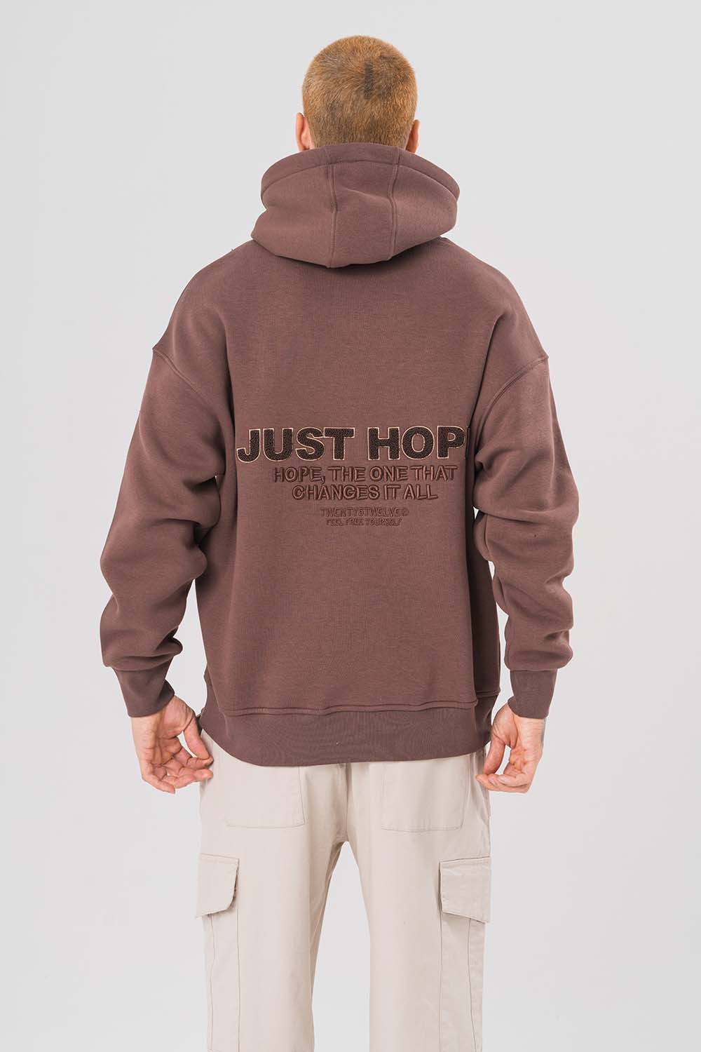 Just Hope Nakış Detaylı Kapüşonlu Sweatshirt