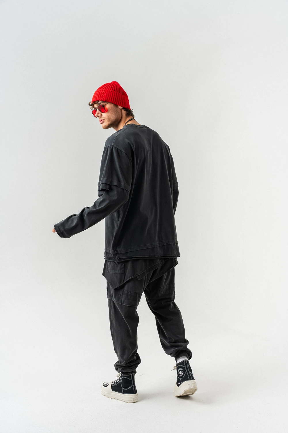 Ashfold Street Parça Detaylı Sweat ve Jogger Takım - Siyah