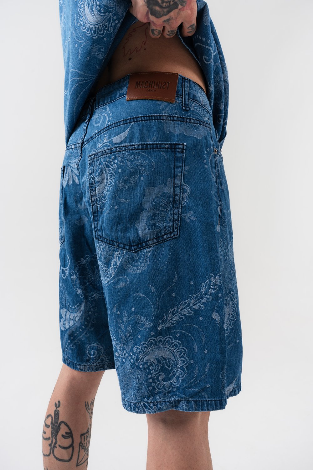 Offtrack Nakış Desen Oversize Şort