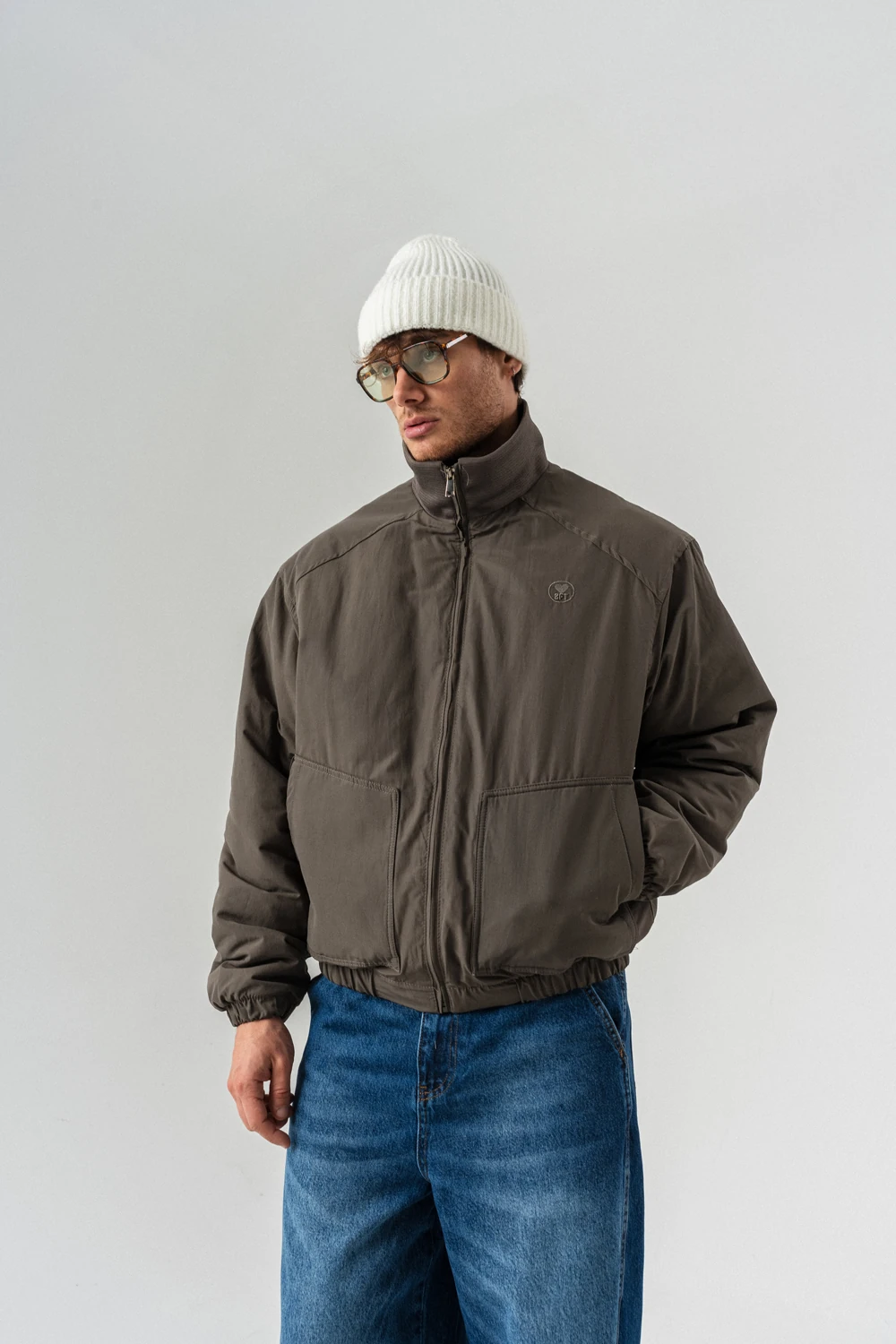 Grungefade Yaka Detaylı Şişme Mont