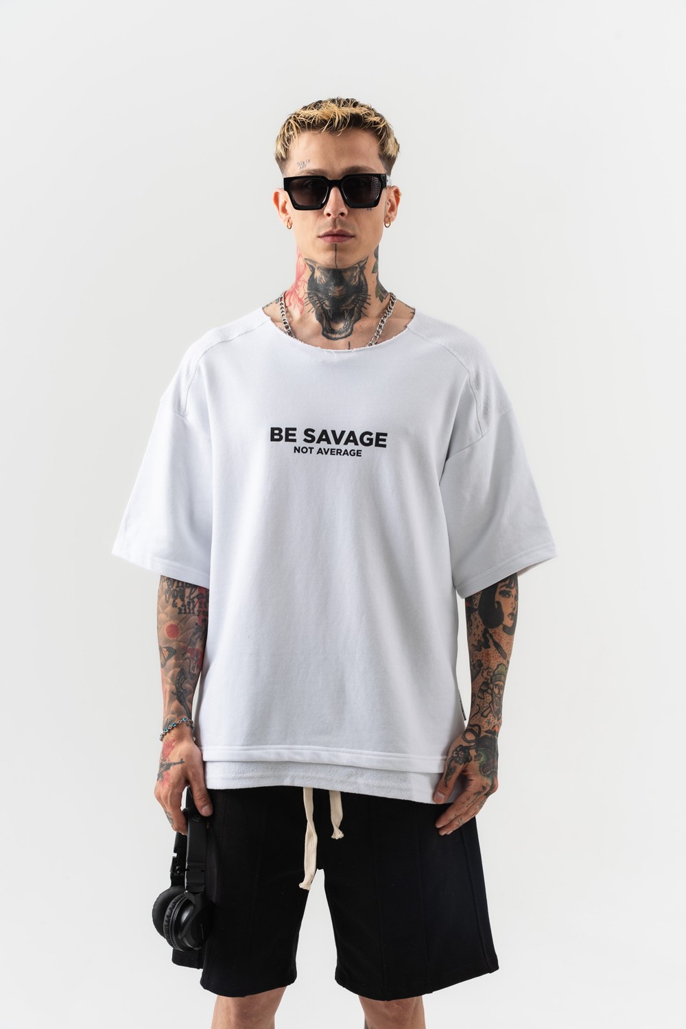 Be Savage Oversize T-shirt - Beyaz