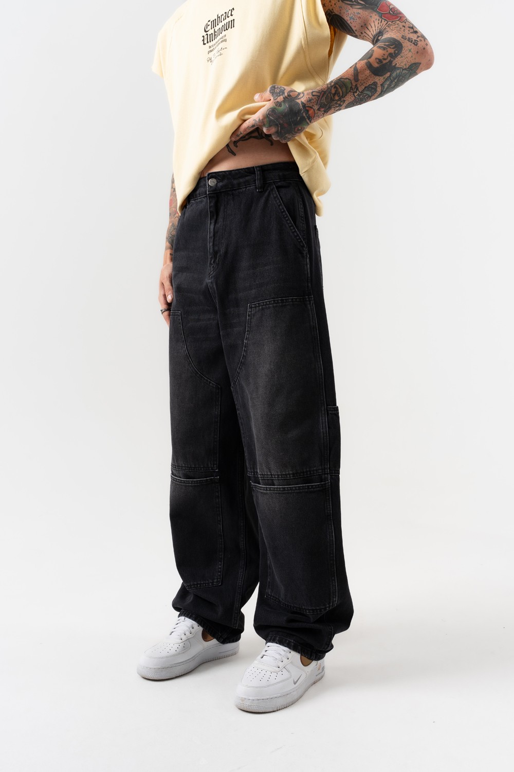 Grindcore Cep Detaylı Baggy Jean Pantolon - Siyah