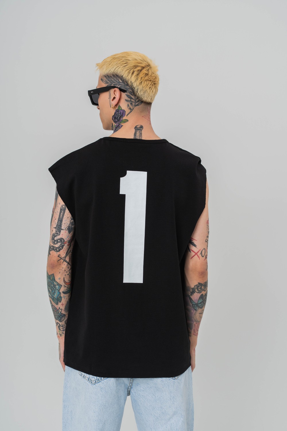 Number 1 Kolsuz Oversize T-shirt
