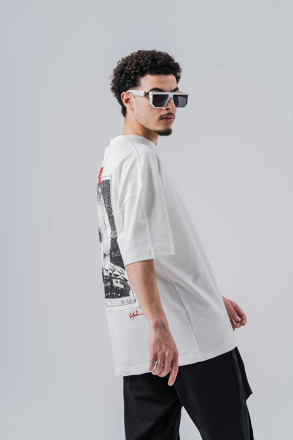 Child  Patch Detaylı Bisiklet Yaka Oversize T-shirt