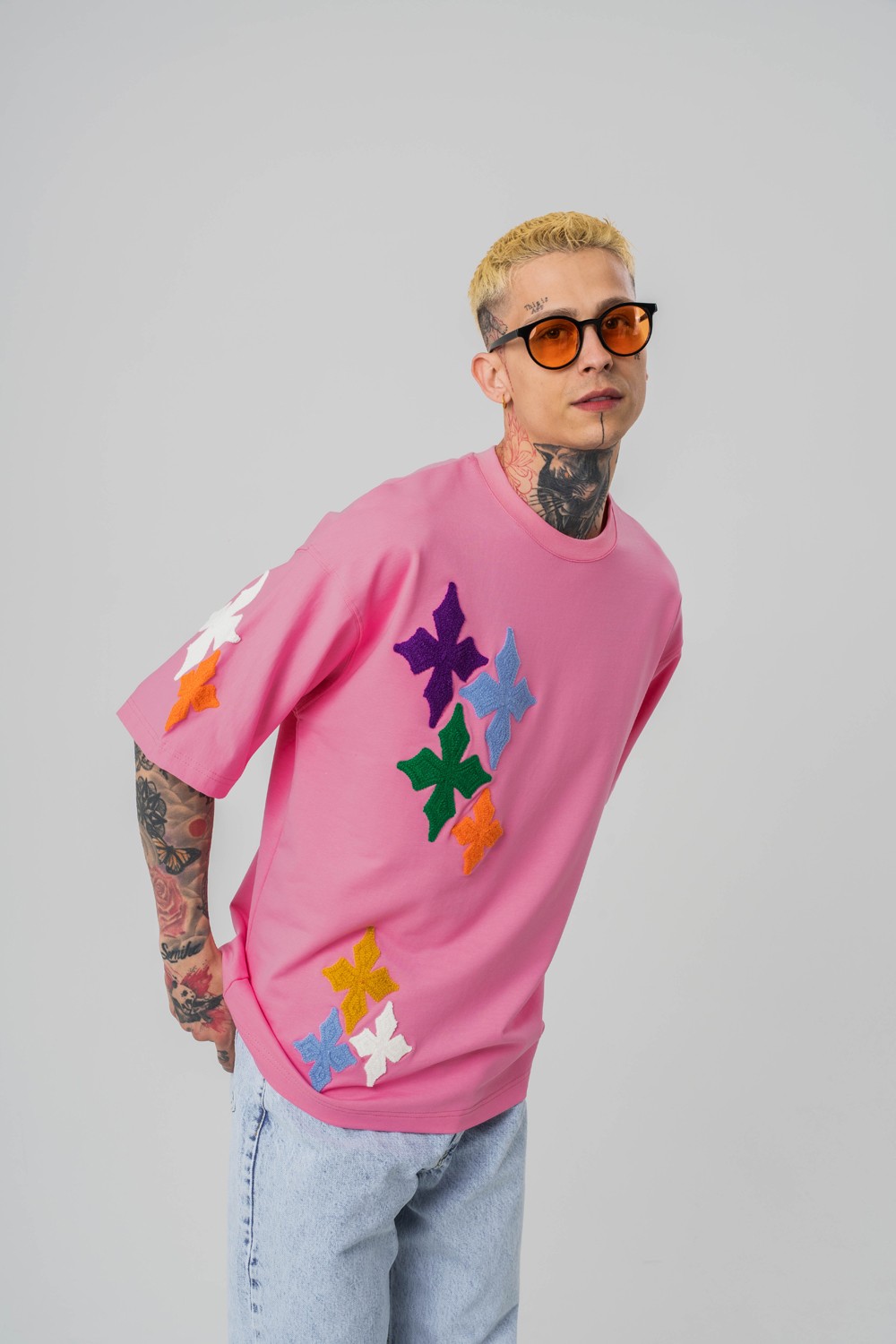 Macrame Nakış Detaylı Oversize T-shirt