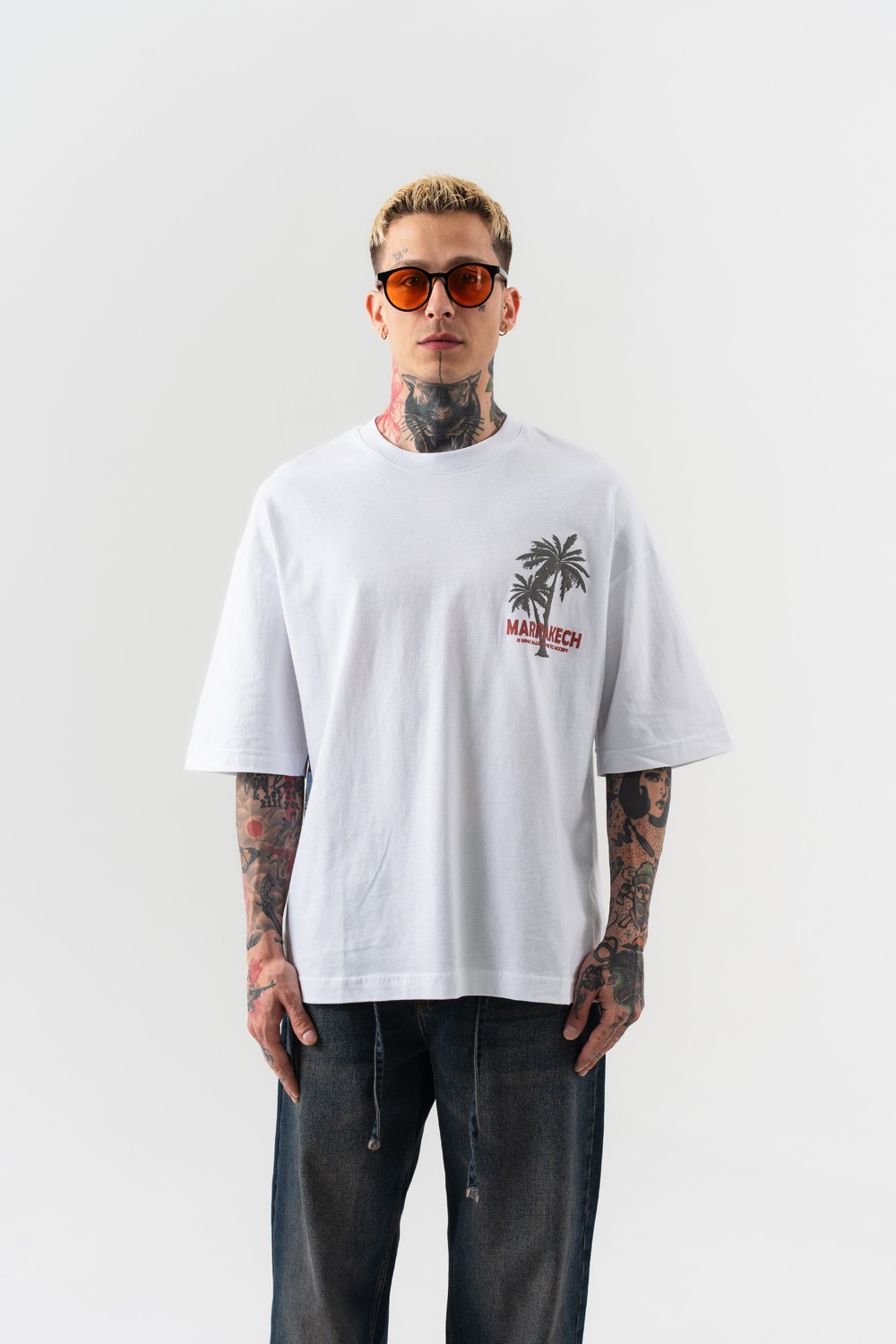 Marrakech Sırt Baskılı Oversize T-shirt