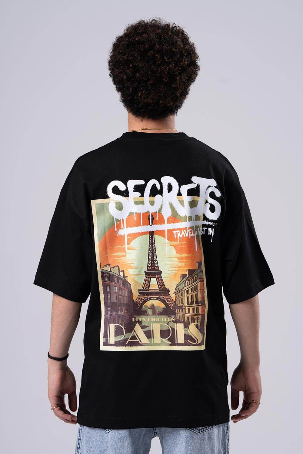 Secrets Pano Baskı Oversize T-shirt