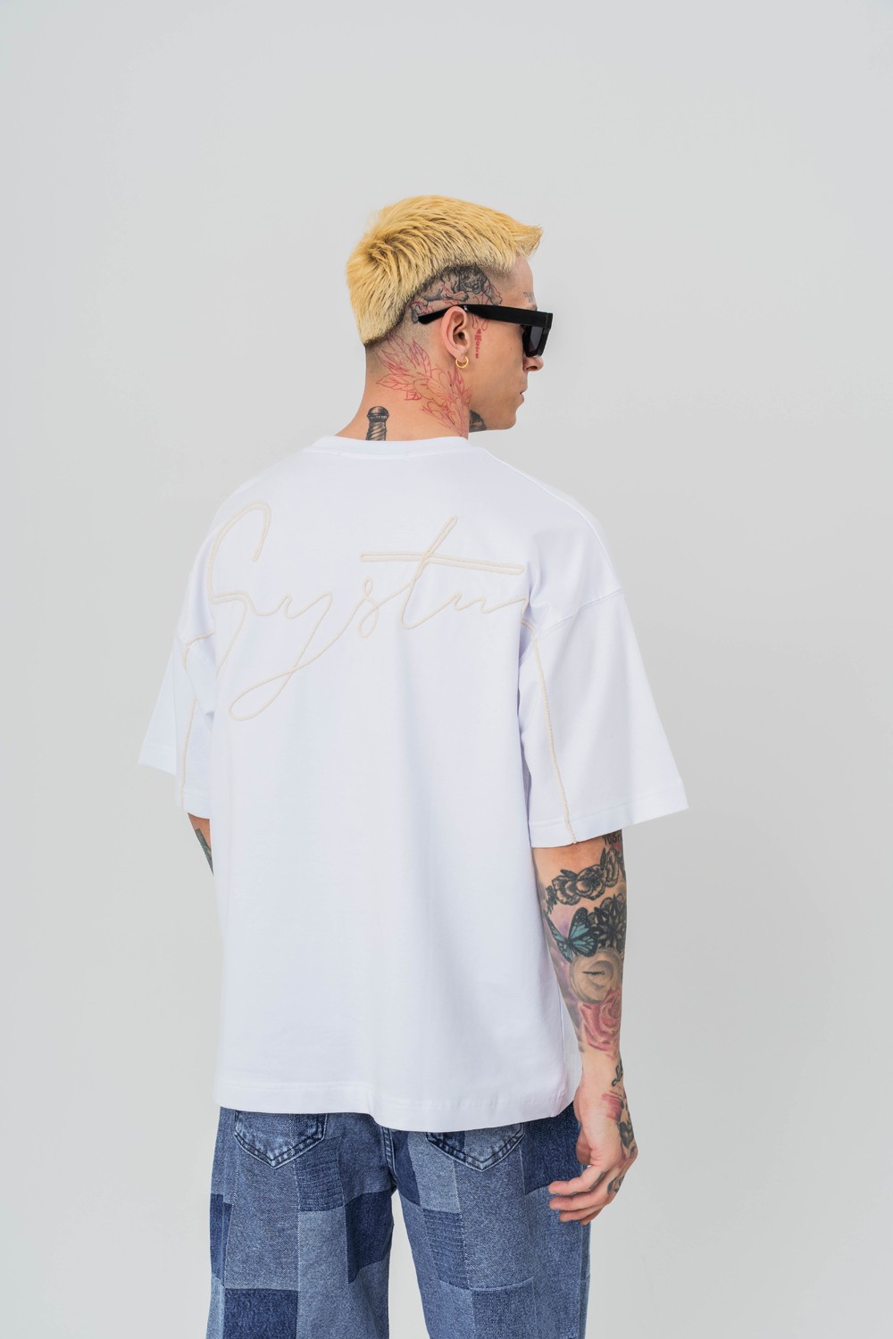 System Nakış Detaylı Oversize T-shirt