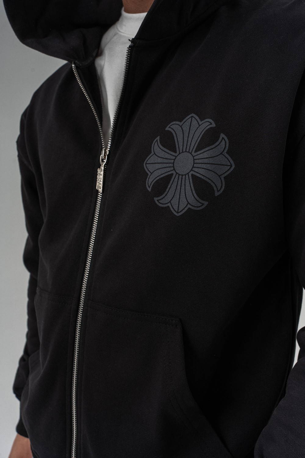 Streetcode Nakış Detay Fermuarlı Sweatshirt Hoodie
