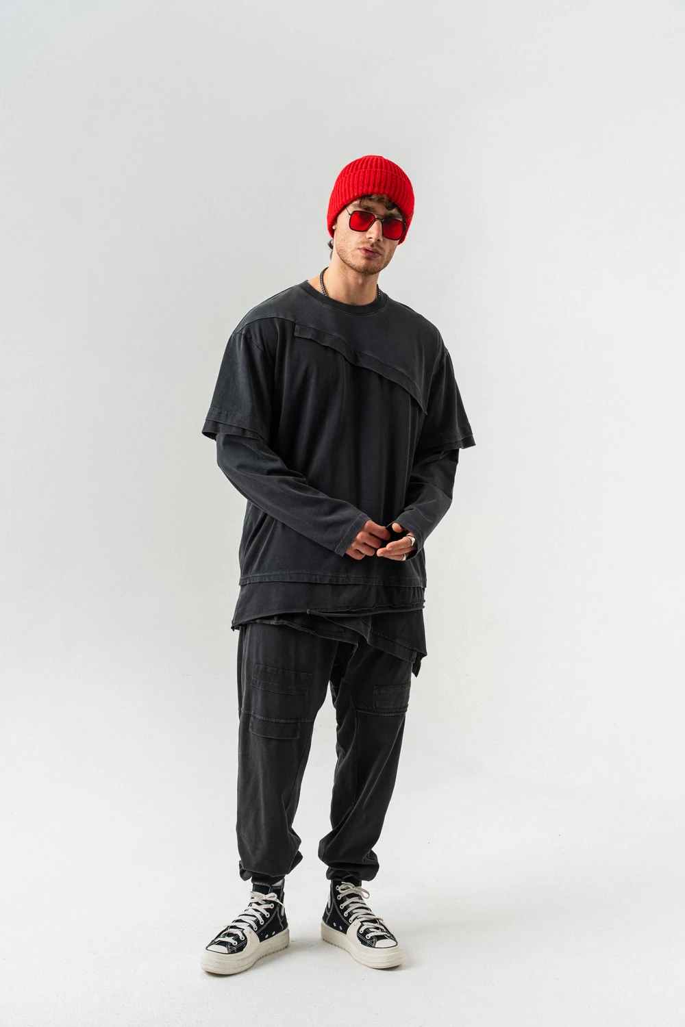 Ashfold Street Parça Detaylı Sweat ve Jogger Takım - Siyah