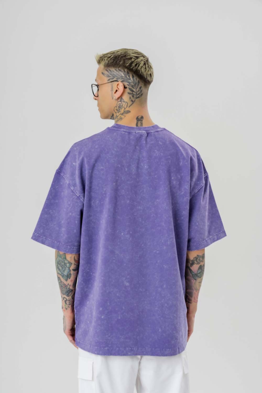 High Wash Yıkamalı Oversize T-shirt