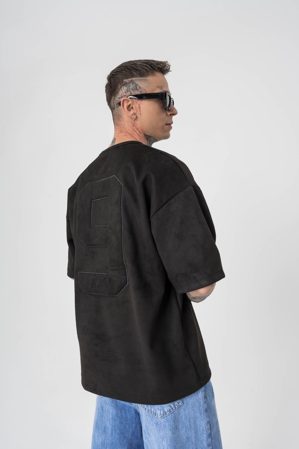9Village Süet Oversize T-shirt