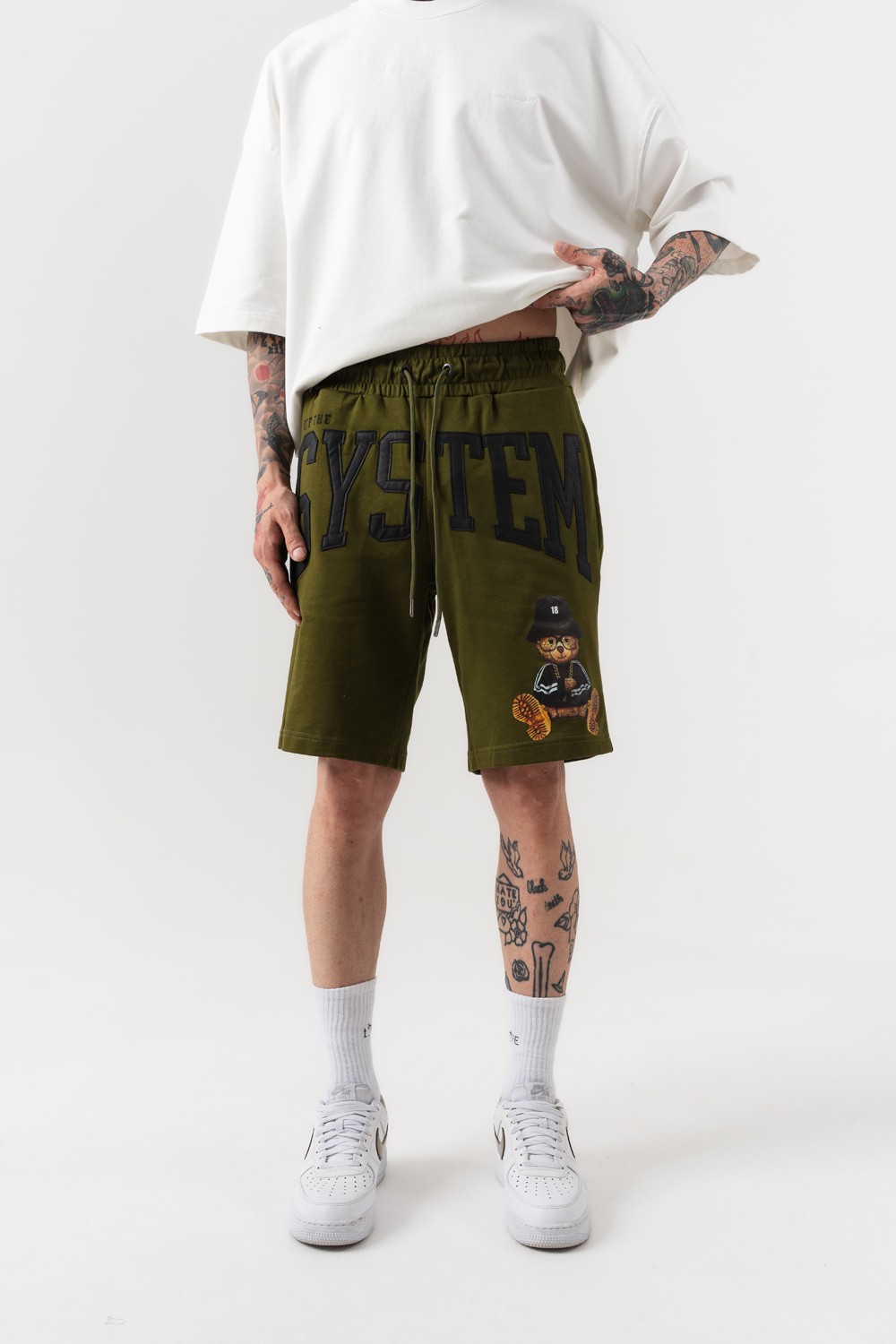 System Patch Detay Oversize Şort