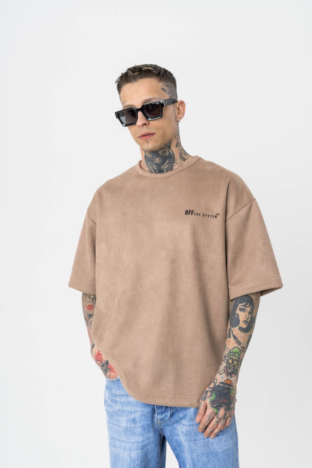 9Village Süet Oversize T-shirt