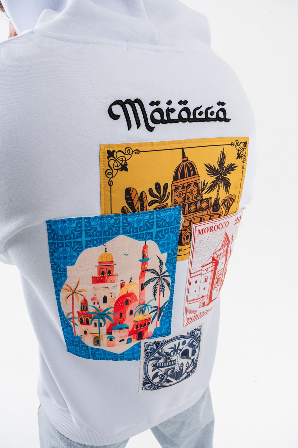 Morocco Nakış ve Patch Detay Sweatshirt Hoodie