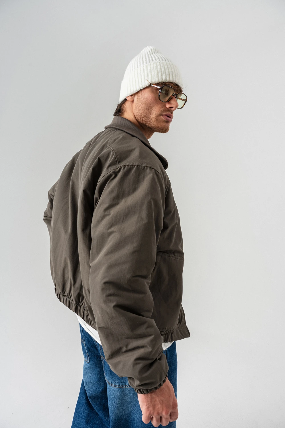 Grungefade Yaka Detaylı Şişme Mont