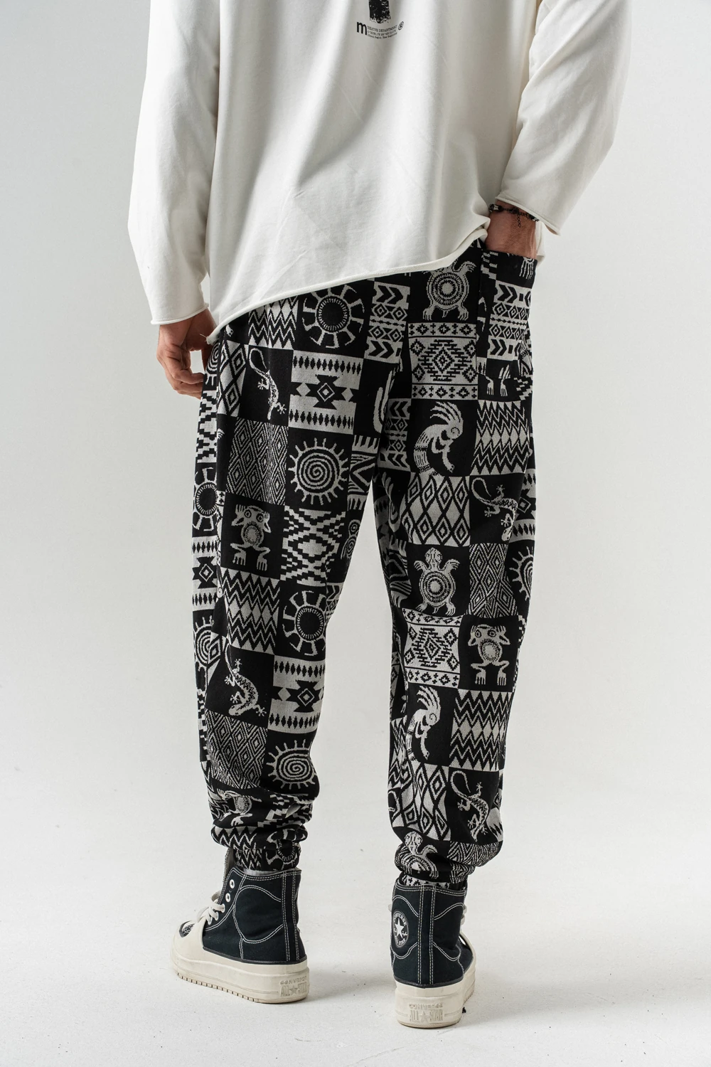 Egyptbox Bel ve Paça Lastikli Pileli Şalvar