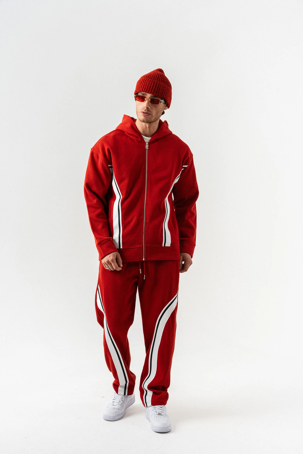 Frameline Fermuarlı Sweatshirt Hoodie ve Baggy Eşofman Takımı