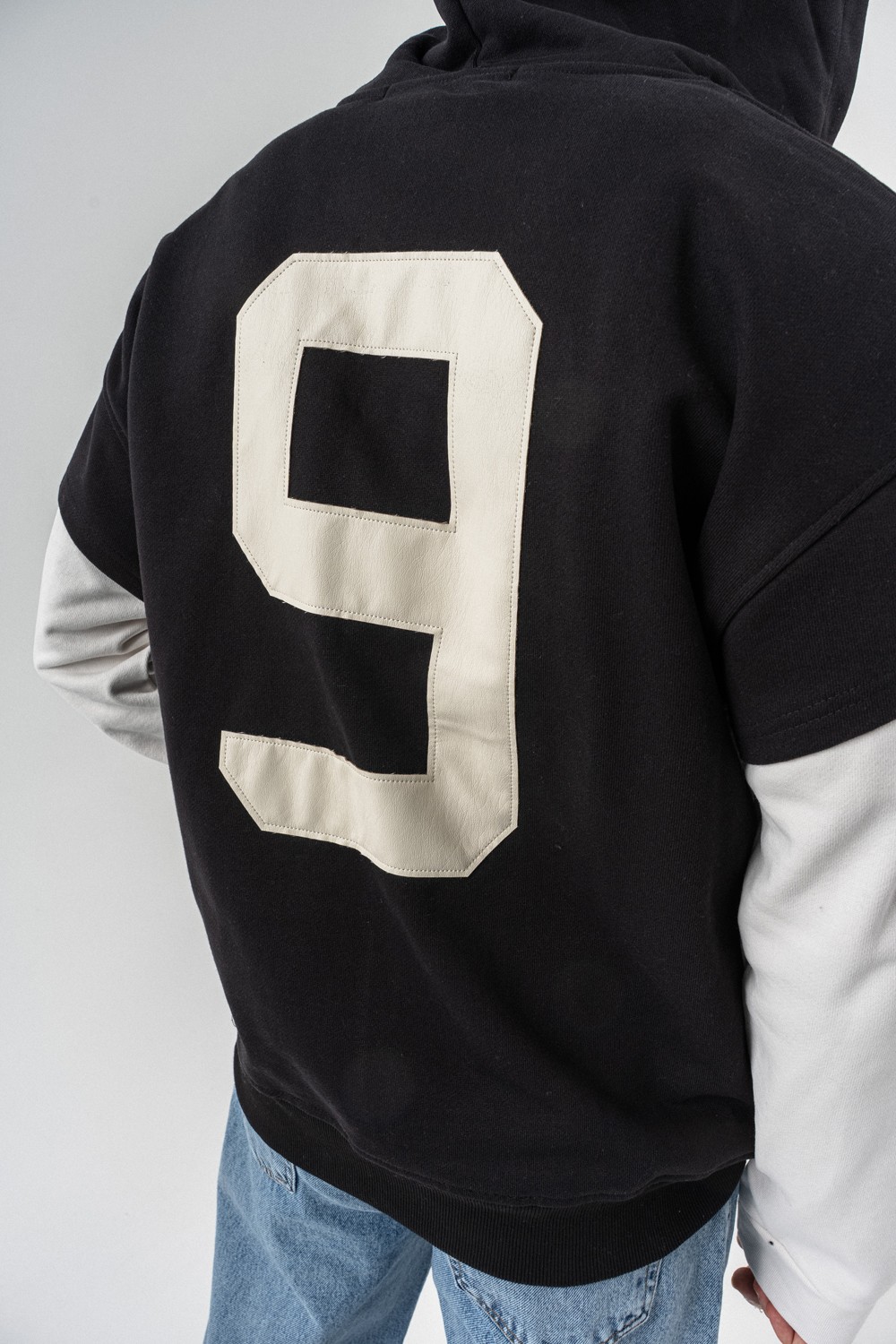 Patriot 9 Premium Deri Detay Fermuarlı Sweatshirt Hoodie