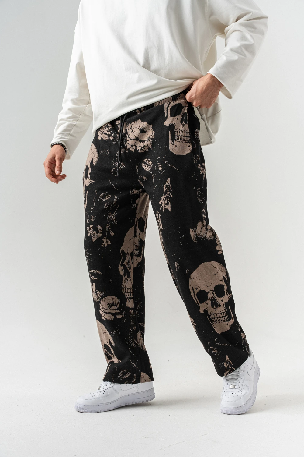 Omen Detay Baskılı Baggy Pantolon