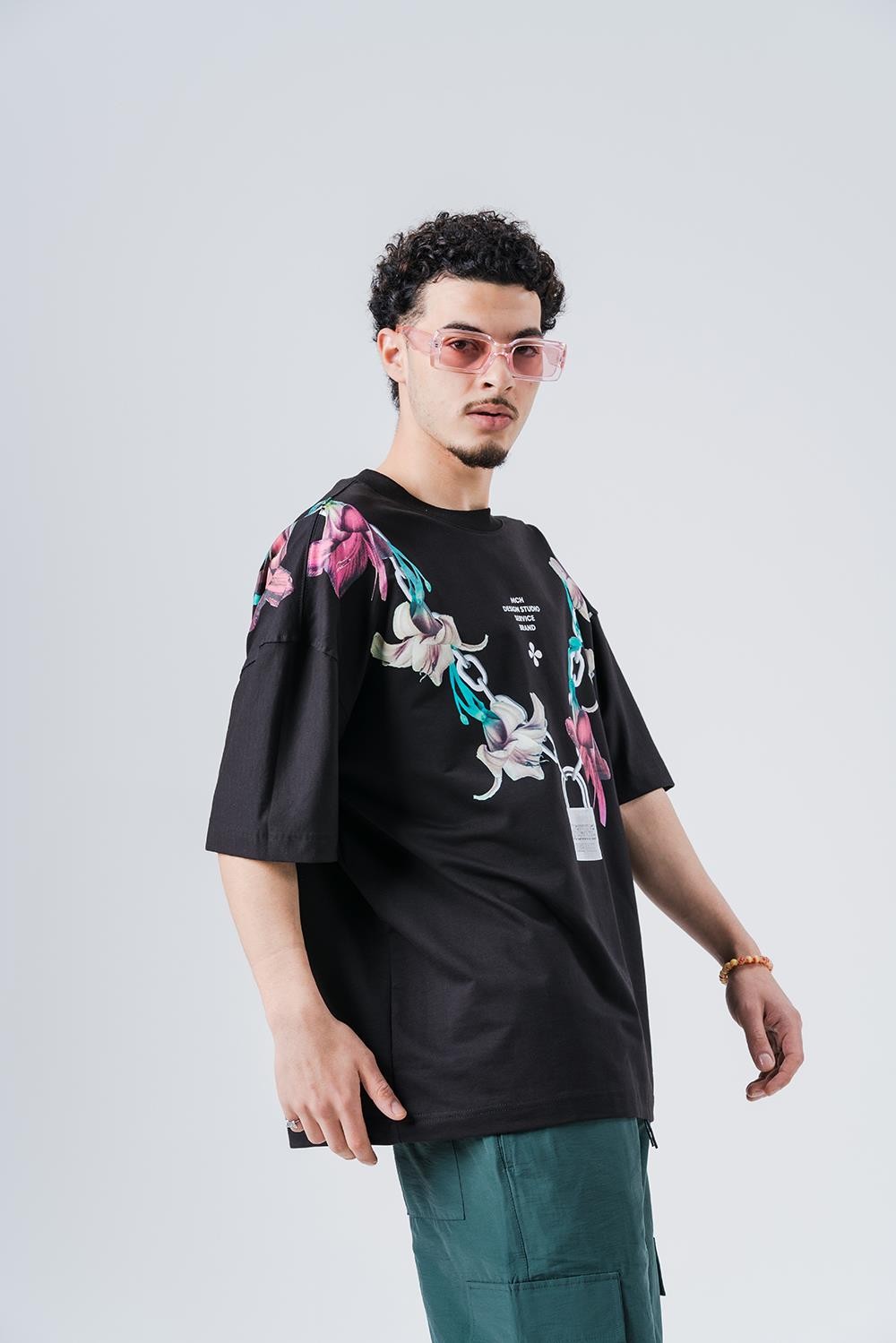 Chain  Bisiklet Yaka Oversize T-shirt