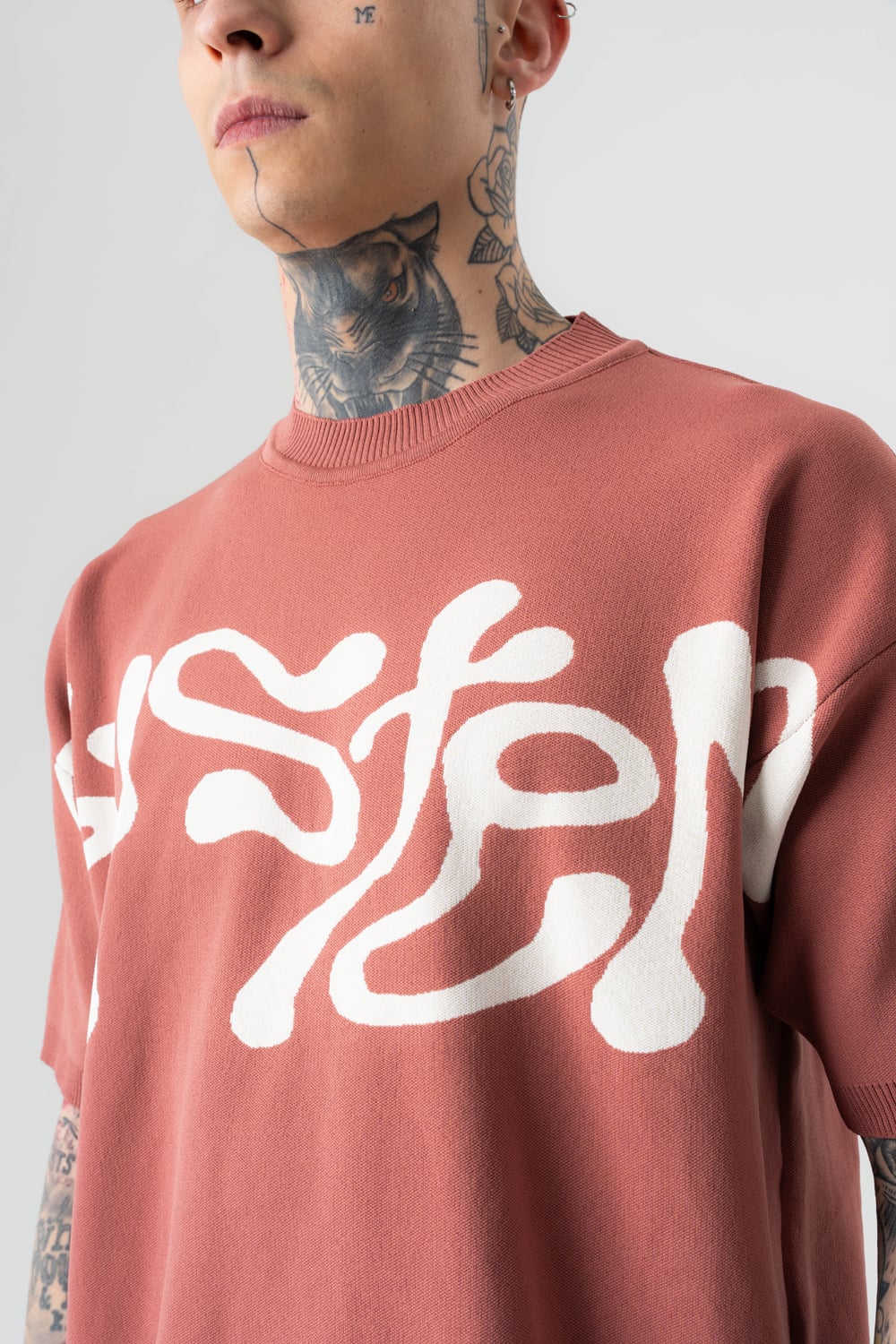 System Knit Triko Oversize T-shirt