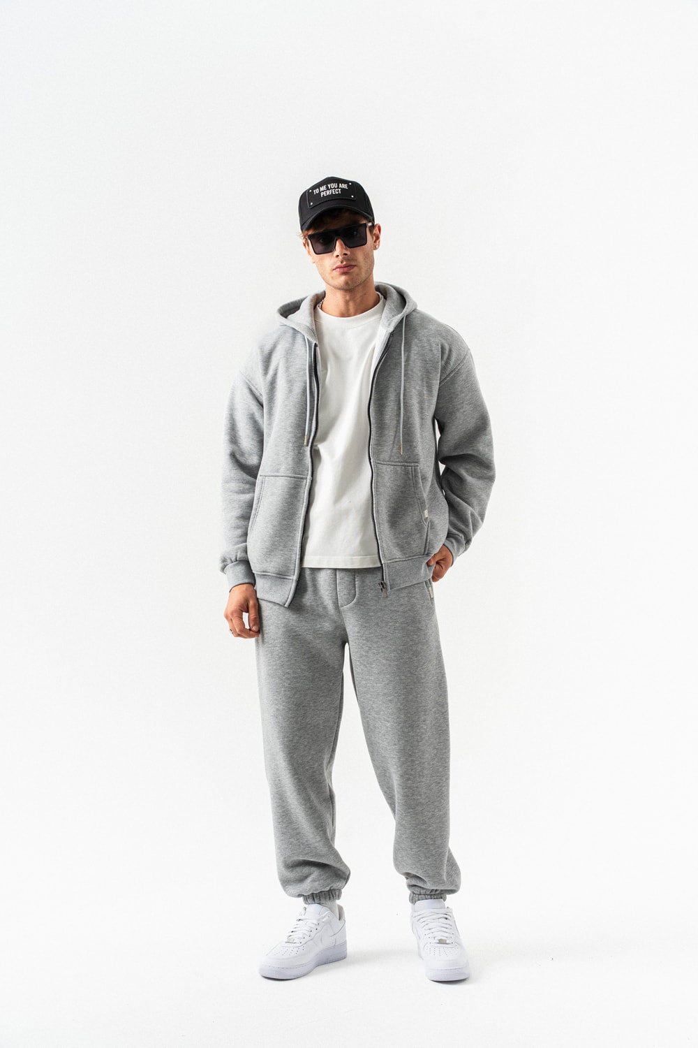 Brickstorm Fermuarlı Hoodie ve Jogger Eşofman Takımı - Grimelanj