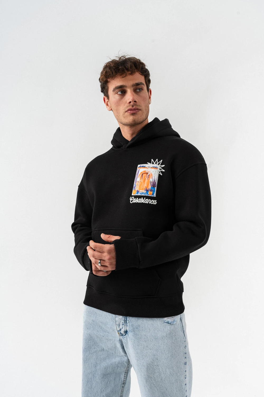 Casablanca Nakış ve Patch Detay Sweatshirt Hoodie