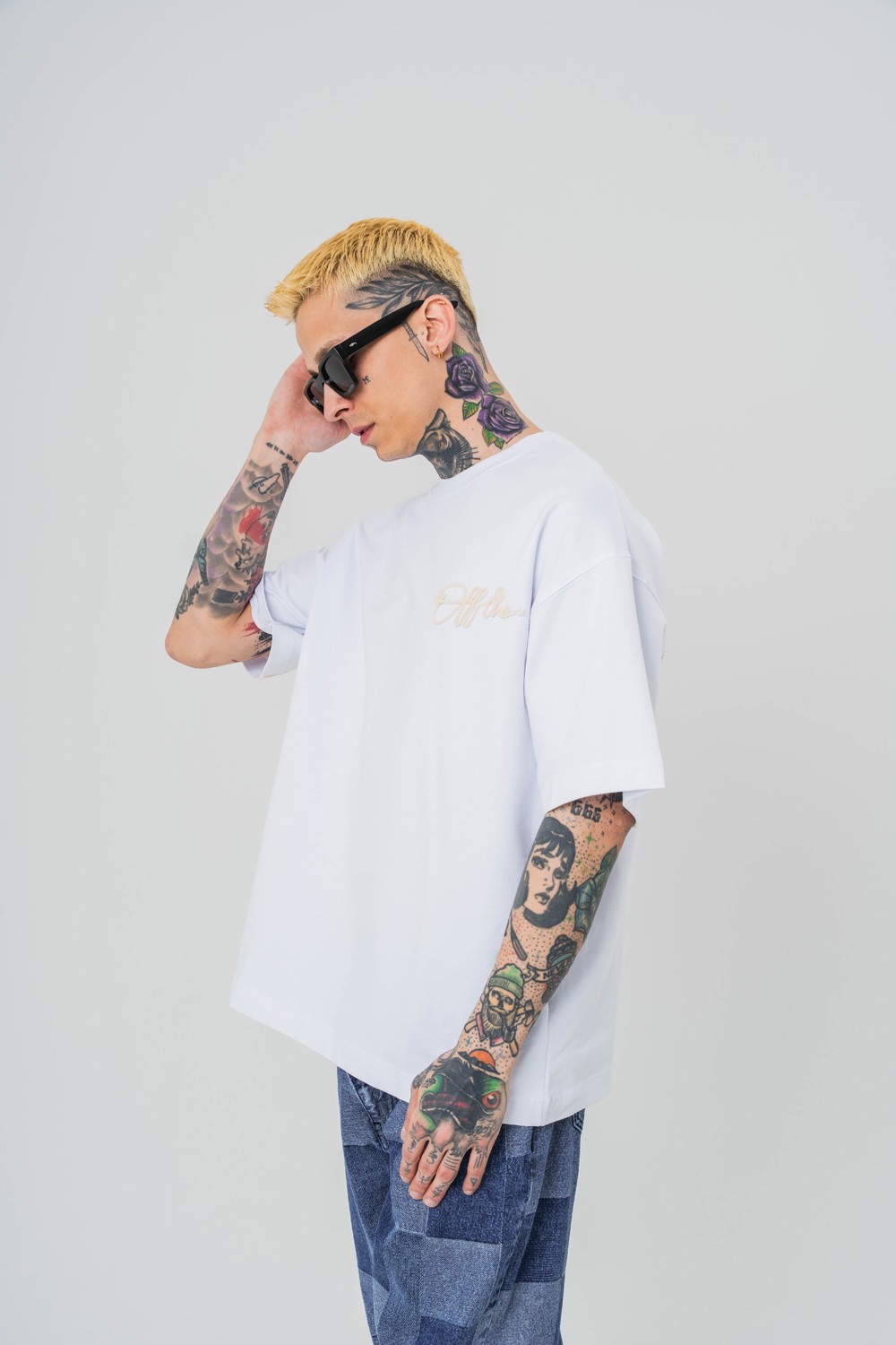 System Nakış Detaylı Oversize T-shirt