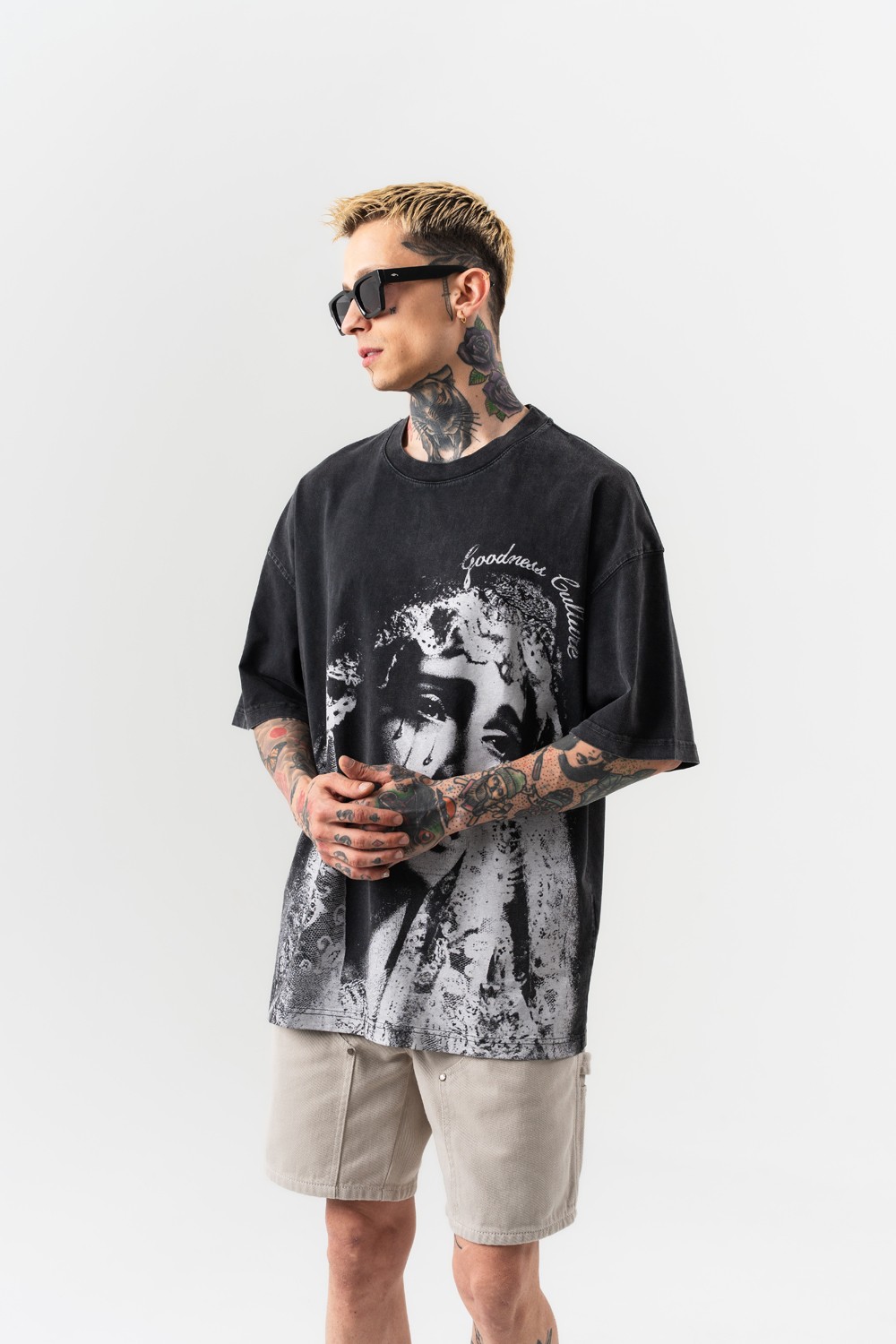 Mutezone Yıkamalı Oversize T-shirt