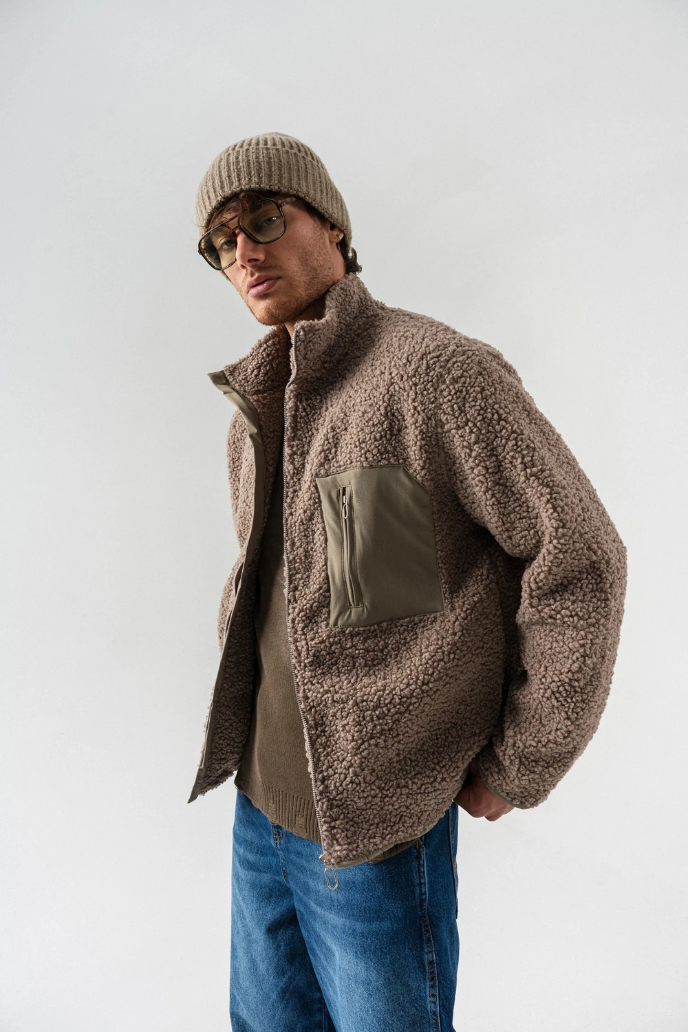 Midvoid Cep Detaylı Peluş Mont