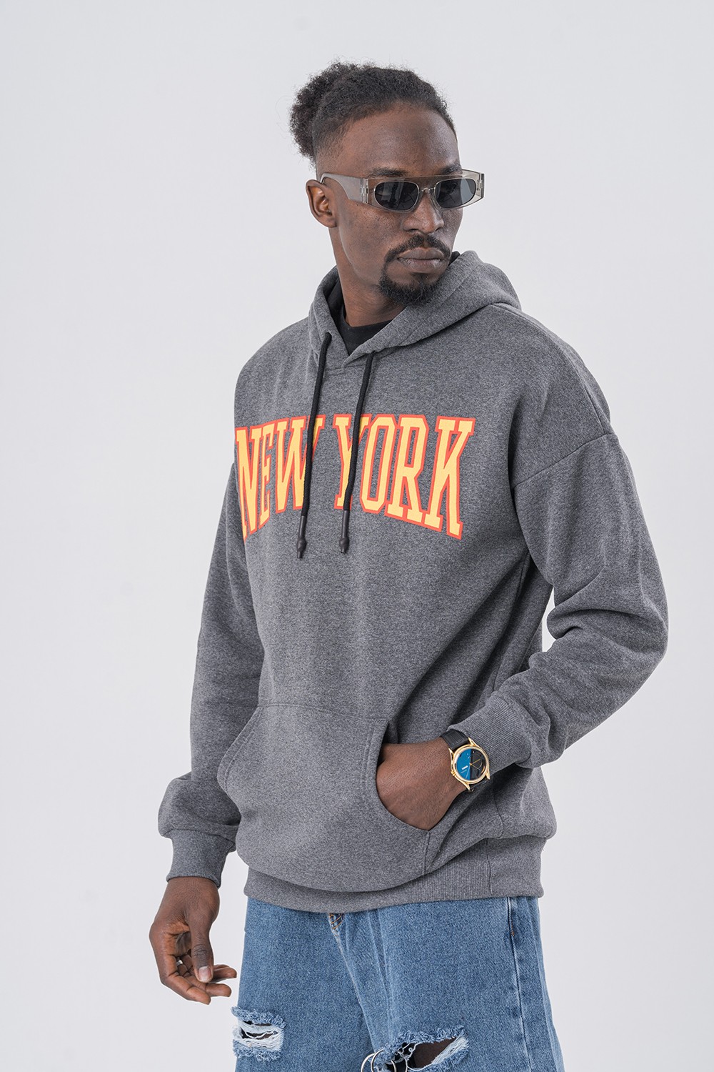 New York Kapüşonlu Sweatshirt