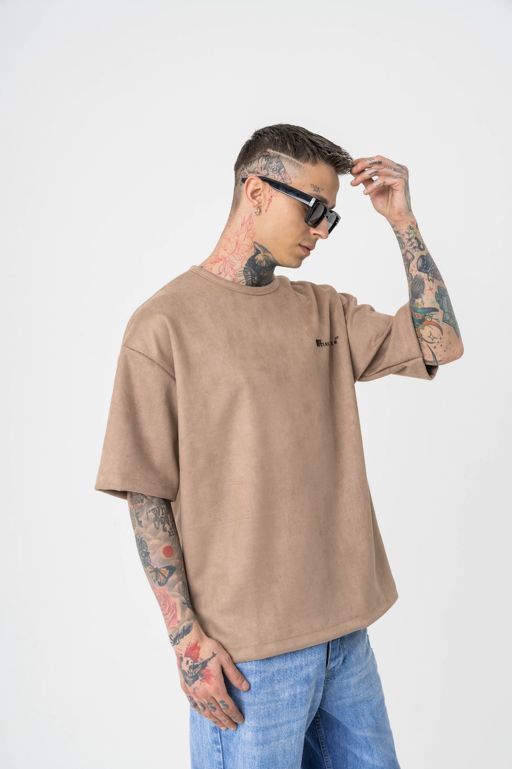 9Village Süet Oversize T-shirt