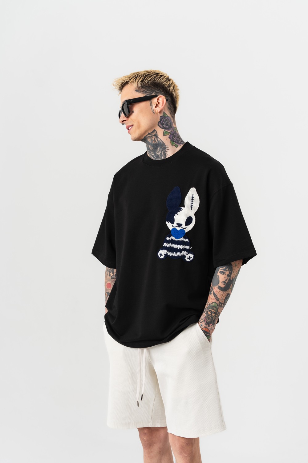 Love Rabbit Nakış Detaylı Oversize T-shirt