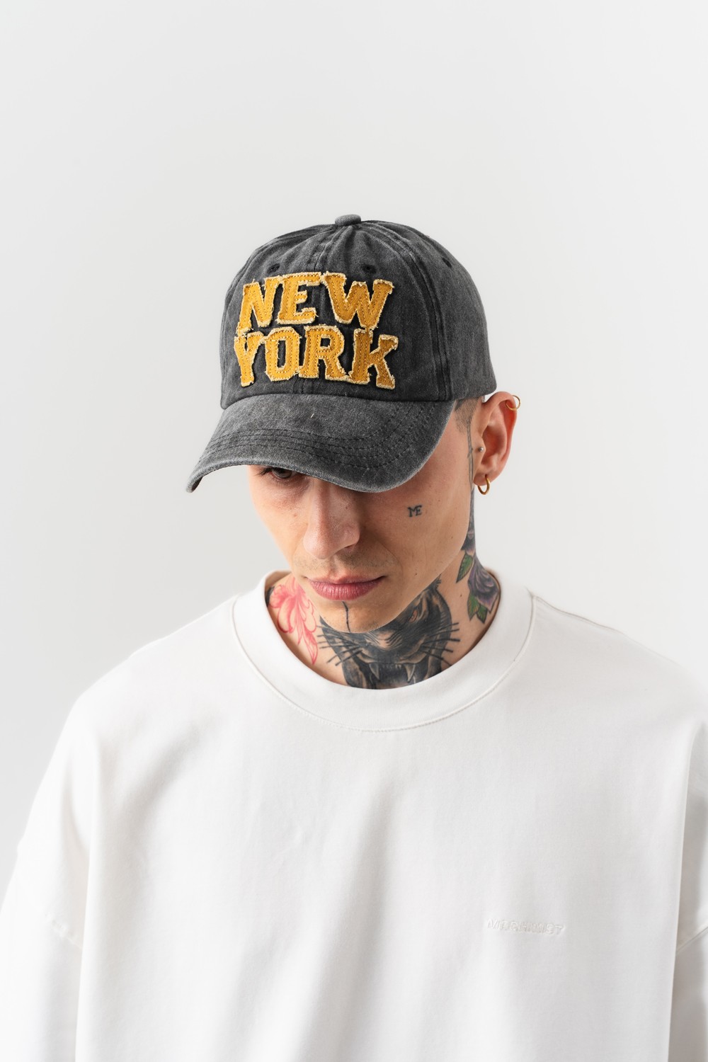 New York Patch Nakış Vintage Şapka