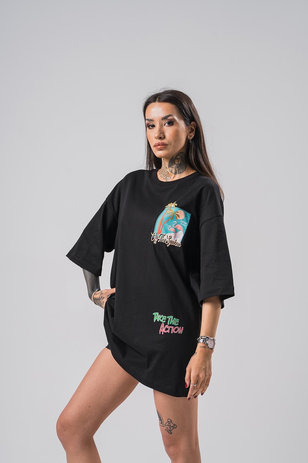 Memories  Bisiklet Yaka Oversize T-shirt