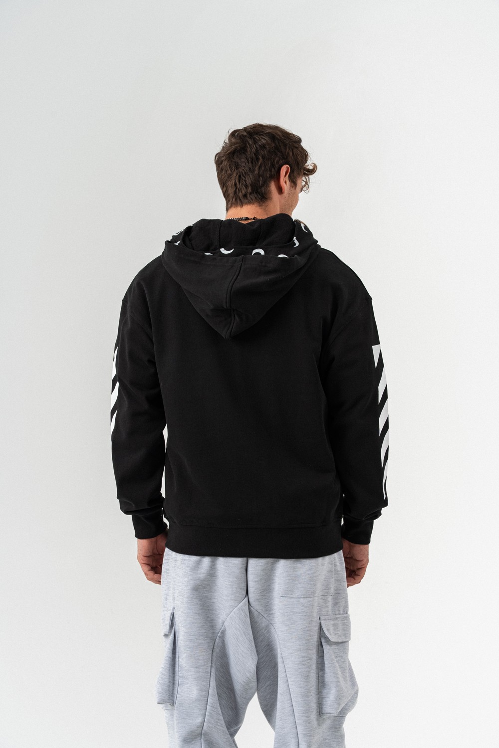 Moonknight Maske Detay Fermuarlı Sweatshirt Hoodie