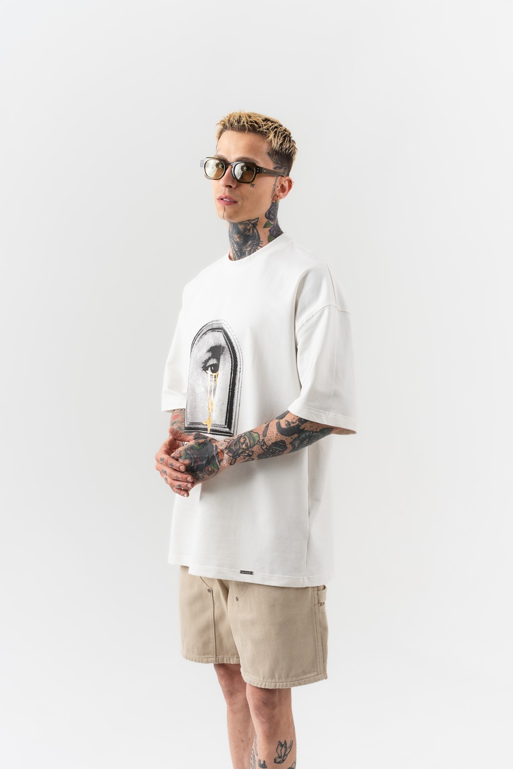 Goldtear Kabartma Baskı Oversize T-shirt