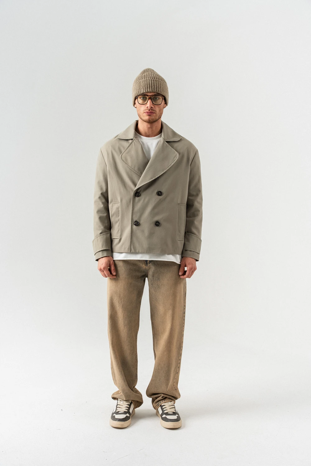 Stonelane Kruvaze Yaka Kısa Trençkot