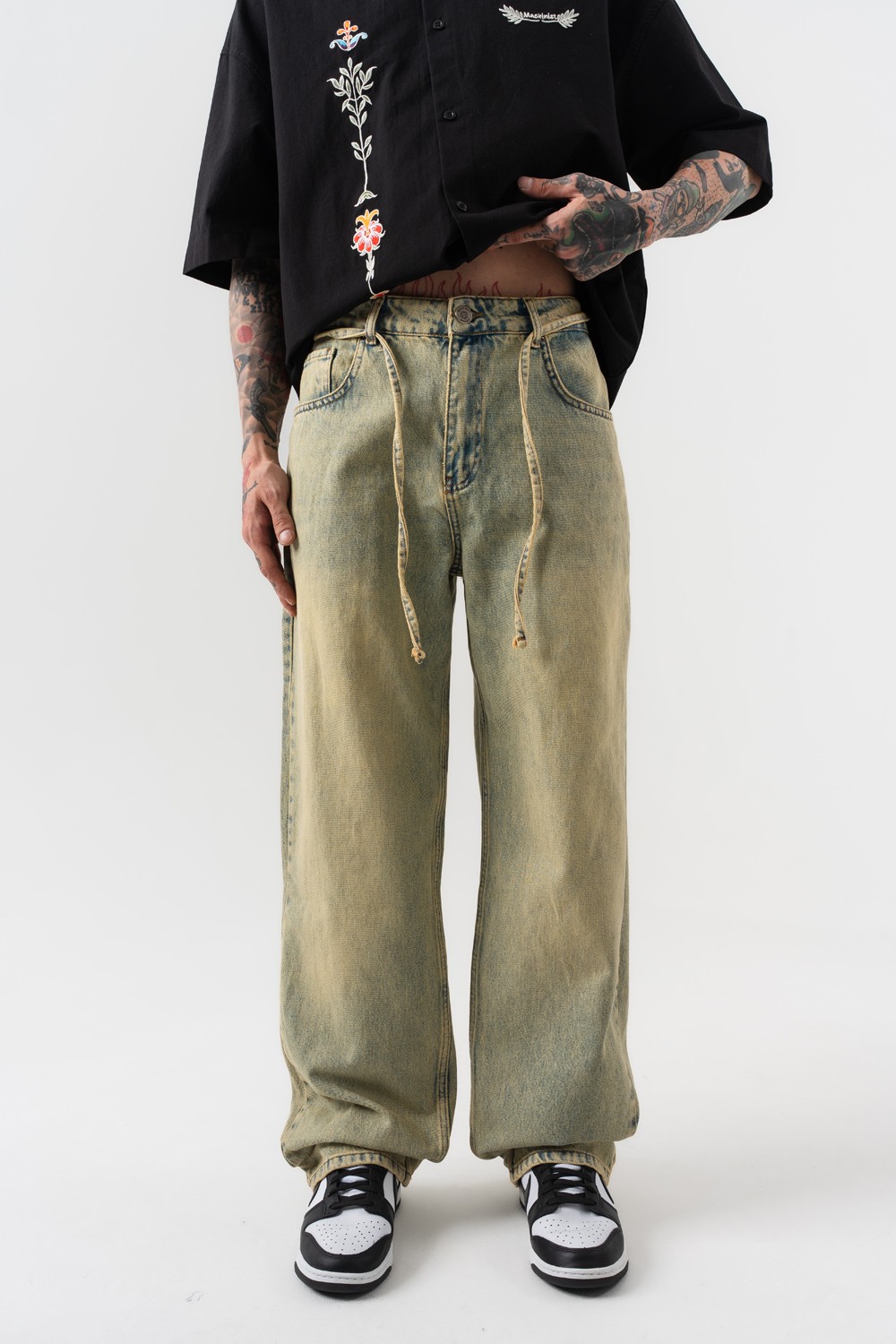 Ghostline Jean Baggy Pantolon - Yeşil