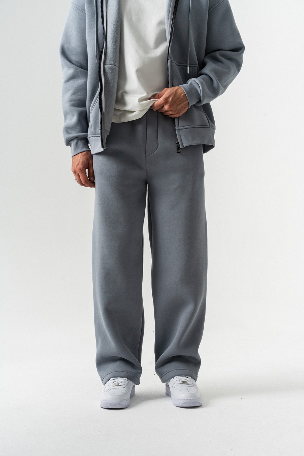 Brickstorm Fermuarlı Hoodie ve Baggy Eşofman Takımı - Antrasit