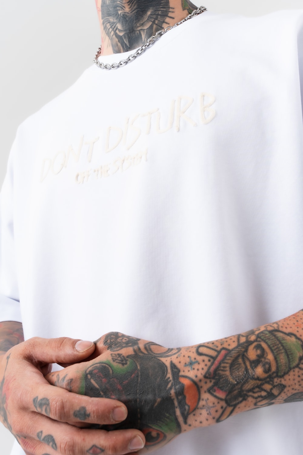 Disturb Nakış Detaylı Oversize T-shirt