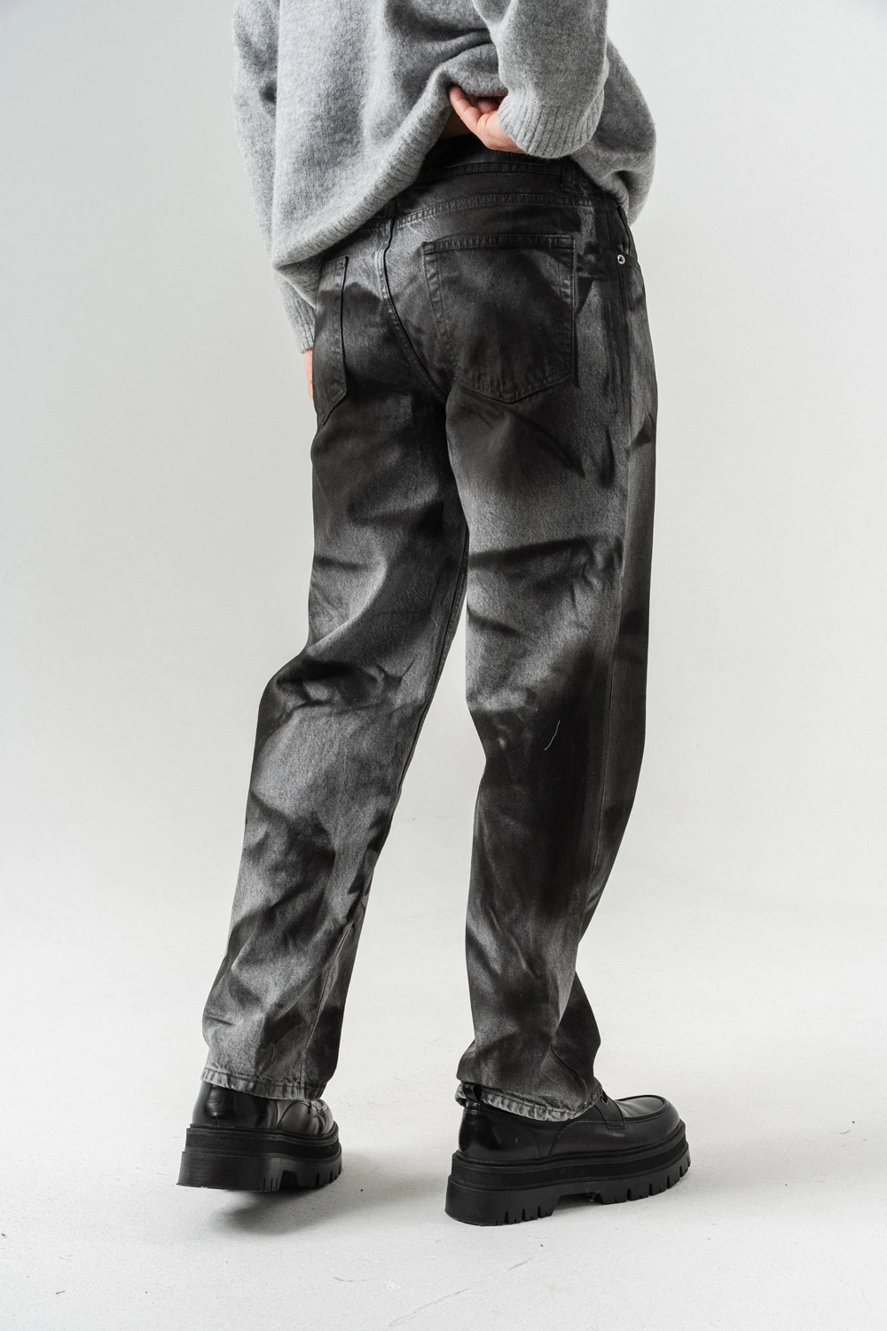 Ashrail Yıkamalı Baggy Jean Pantolon