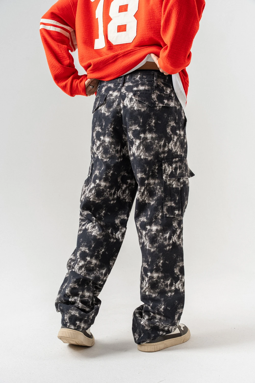 Camouflage Kargo Cep Detaylı Baggy Pantolon