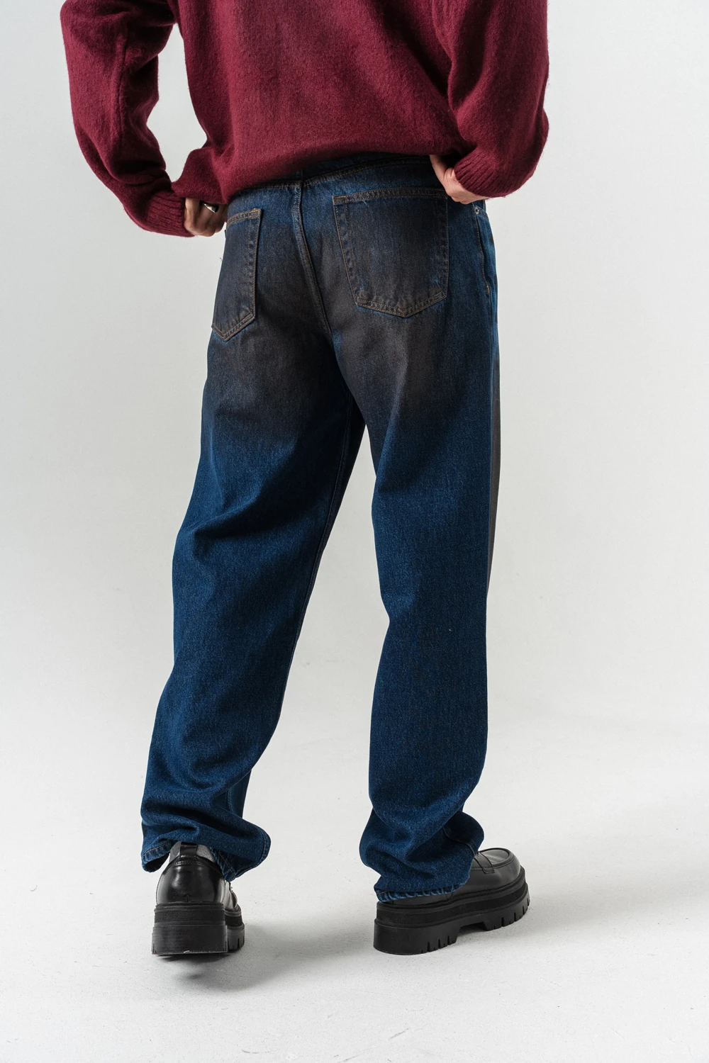 Ironfade Eskitme Detaylı Jean Baggy Pantolon