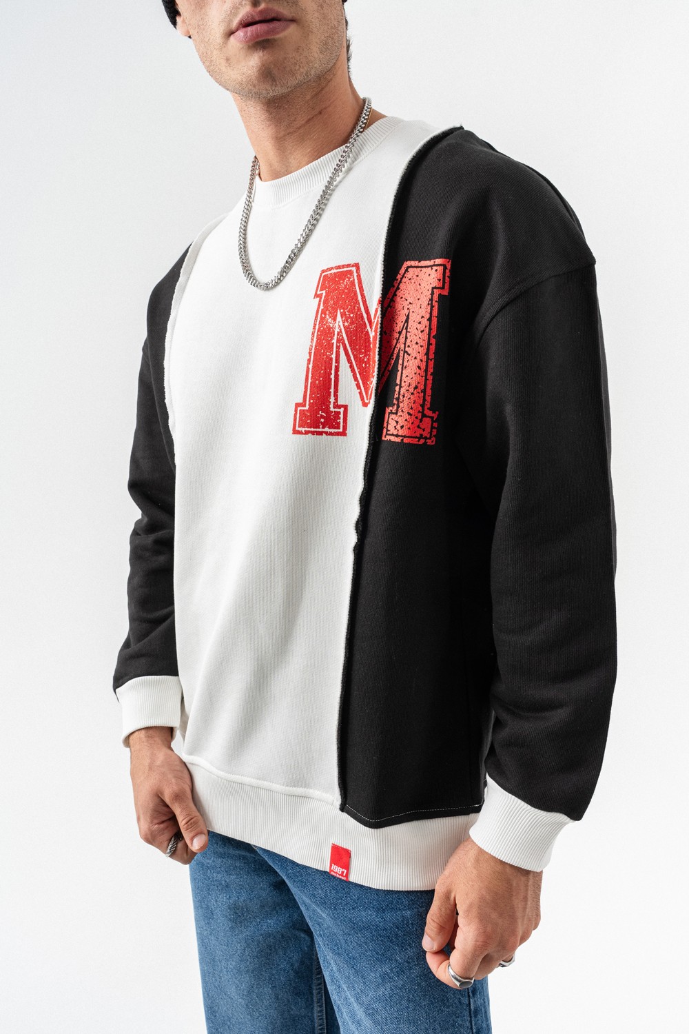 Bridge Bisiklet Yaka Sweatshirt