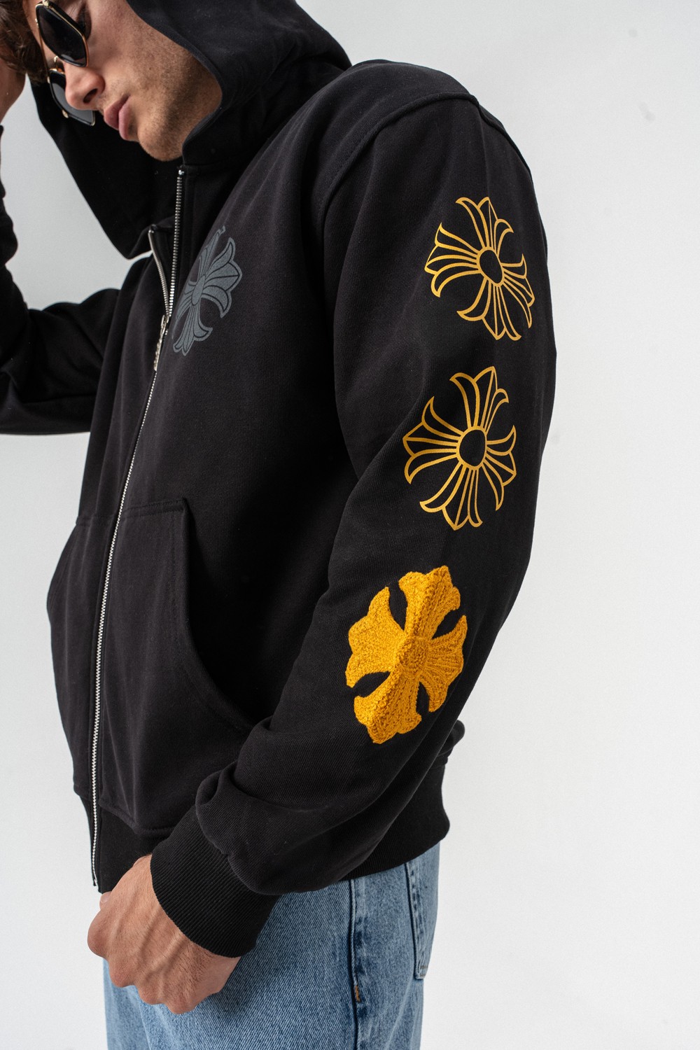 Streetcode Nakış Detay Fermuarlı Sweatshirt Hoodie