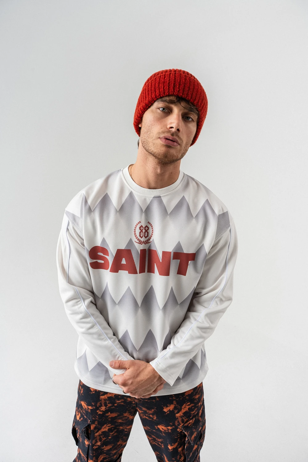 Saint Bisiklet Yaka Uzun Kol Forma Sweatshirt
